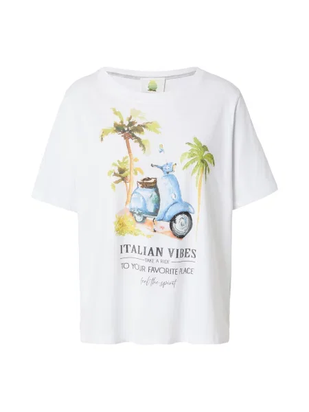 PRINCESS GOES HOLLYWOOD Tricou albastru deschis / galben pastel / verde deschis alb