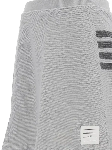 Mini fusta mini Thom Browne mini cu autograf gri