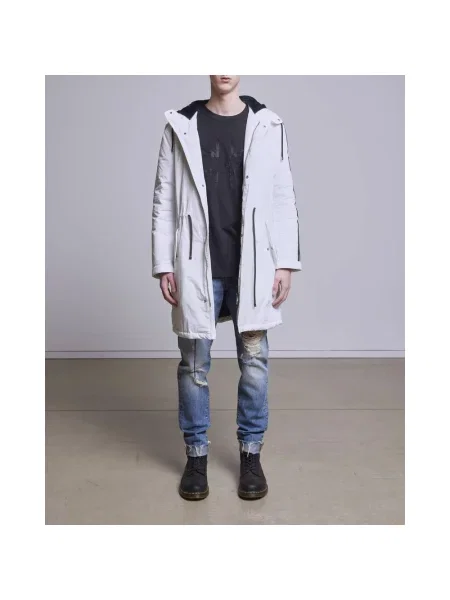 Parka John Richmond z kapturem biała