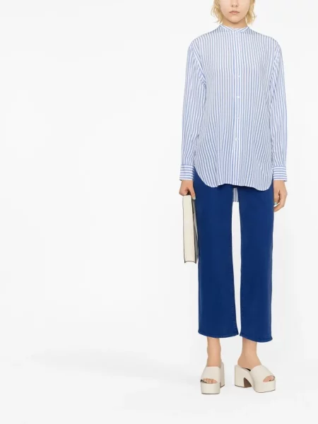 Długa koszulka Polo Ralph Lauren bez rękawów z kaszmiru niebieska