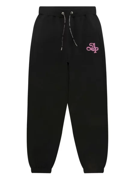 Pantaloni Aape By A Bathing Ape cu broderie negru