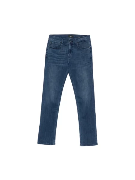 Jeansy straight leg 7 For All Mankind niebieskie