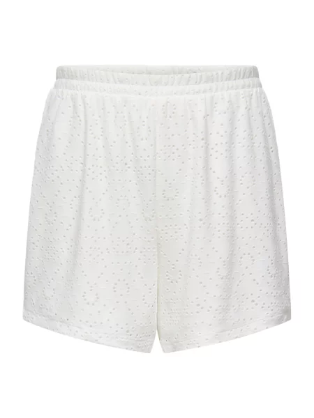 ONLY Pantaloni ONLSMILLA' alb