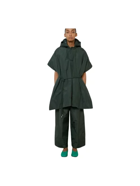 Peleryna Meimeij z kapturem zielony