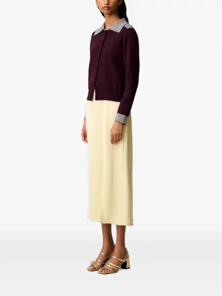 Gulerat cardigan Claudie Pierlot cu dungi violet