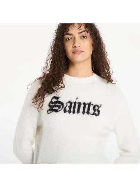 Пуловер с вълна AllSaints SAINTS черно бяло