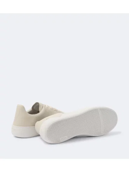 Sneakerși Prada din piele bej