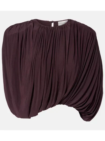 Top Magda Butrym drapat bordo