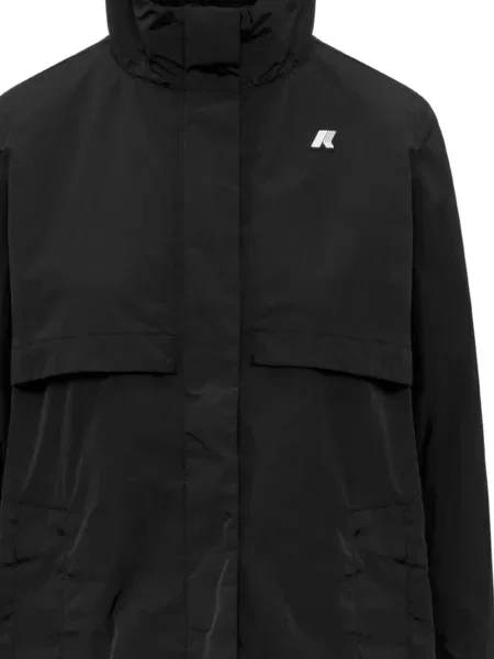 Palton K-way din satin negru