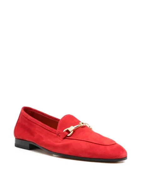 Pantofi loafer Doucal's din piele de căprioară roșu