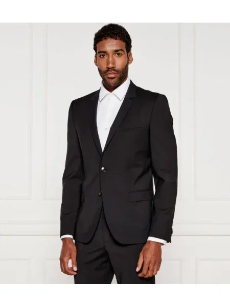 HUGO de lână sacou negru