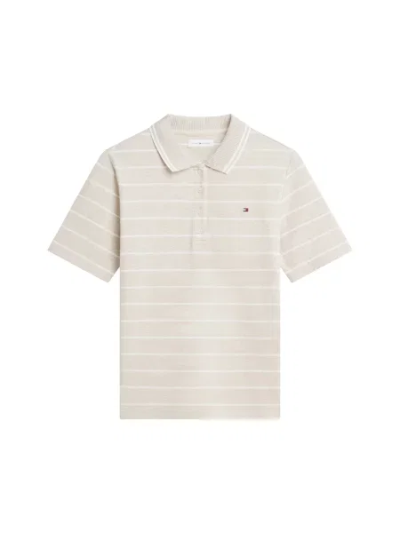 TOMMY HILFIGER Tričko piesková biela