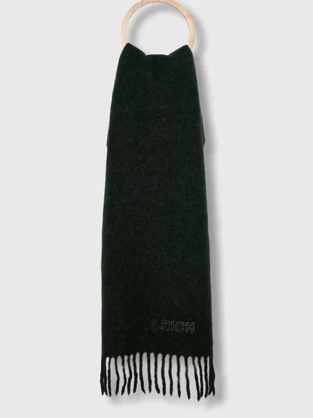 Woolrich szalik wełniany Alpaca Wool Ombre Scarf wzorzysty zielony