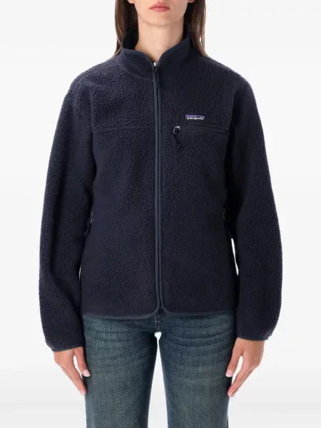 Geacă Patagonia din fleece albastru