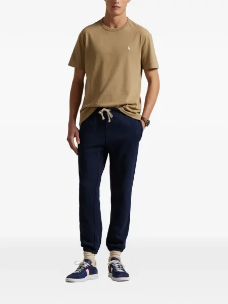 Tricou polo Polo Ralph Lauren cu autograf cu 5 buzunare în carouri gri