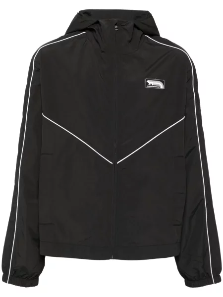 Bunda Maison Kitsuné s kapucí černá