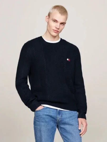 Tommy Jeans Pulover negru