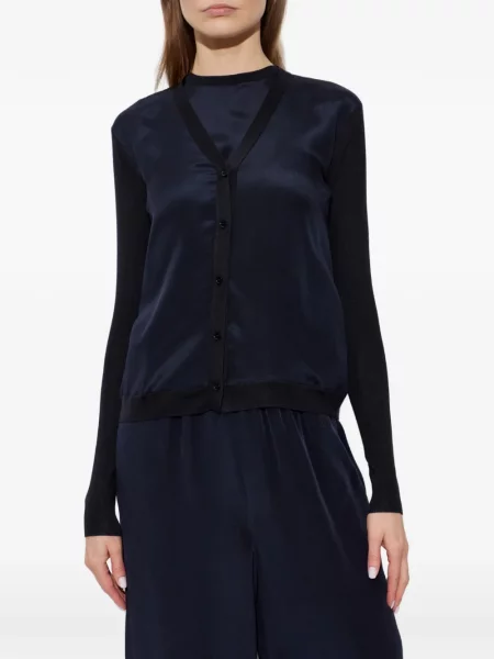 Cardigan Max Mara de mătase albastru
