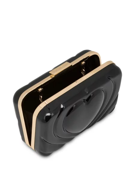 Чанта тип портмоне Love Moschino със сърца черно