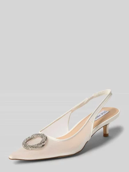 Czółenka Steve Madden z paskiem biała
