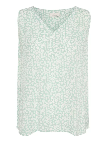 Kaffe Bluză Amber verde mentă alb