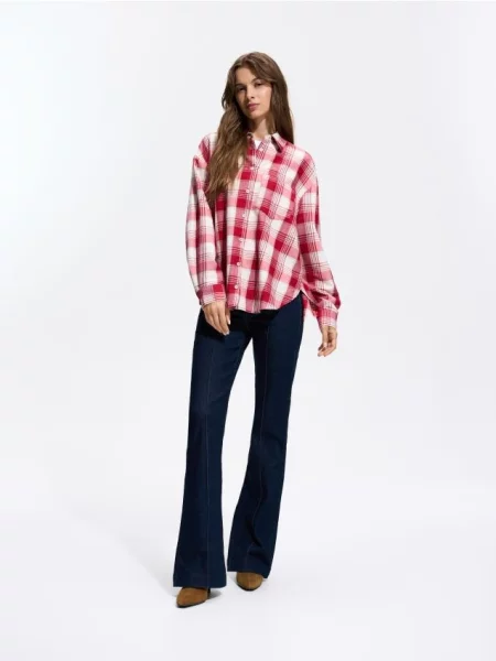 Reserved Blugi flare bleumarin