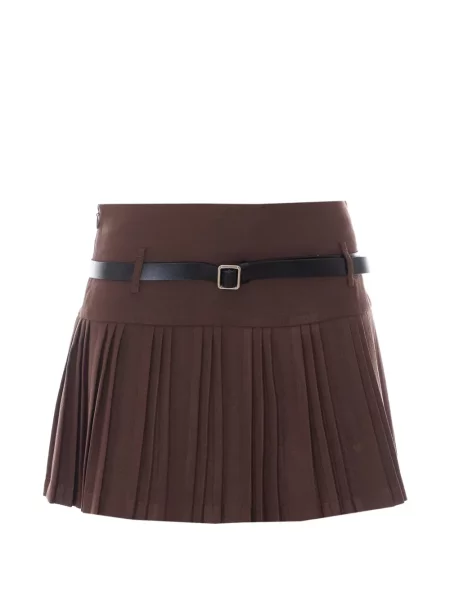 Cu centură fusta mini Eleh maro