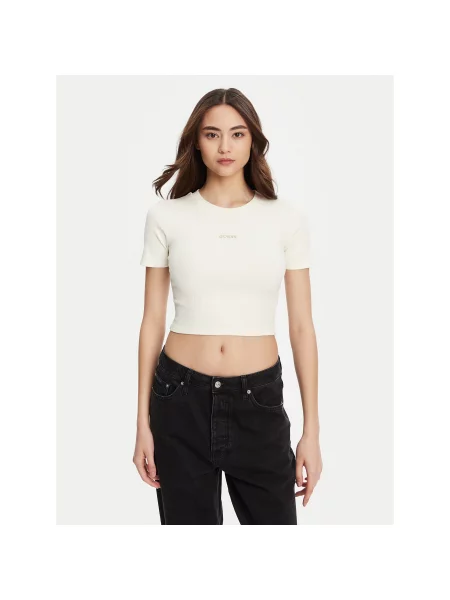 Guess Marškinėliai Slim Fit balta