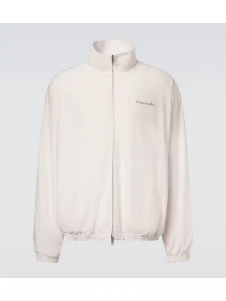 Geacă bomber Acne Studios din poplin alb