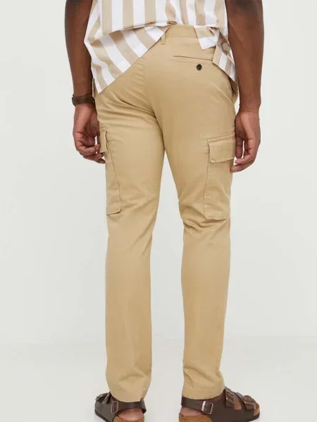 Kalhoty Michael Kors jednoduché béžová