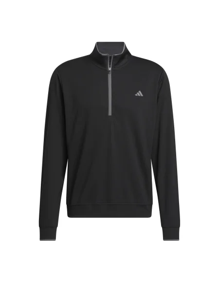 ADIDAS GOLF Športna majica Lightweight Half-Zip siva črna