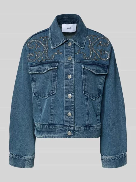 Kurtka dżinsowa z perełkami model VISION' Y.a.s niebieska