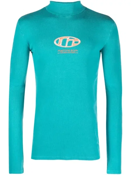 Пуловер Martine Rose с принт синьо