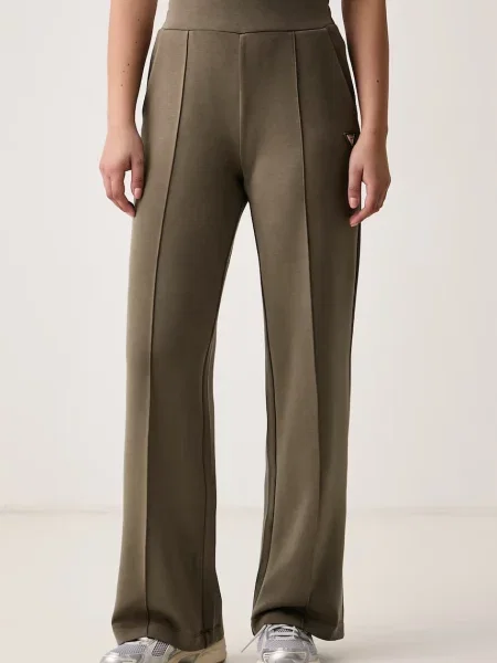 Guess pantaloni de trening pentru femei cu modal OLYMPE verde