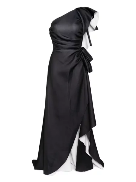 Rochie Saiid Kobeisy cu volane de costum negru