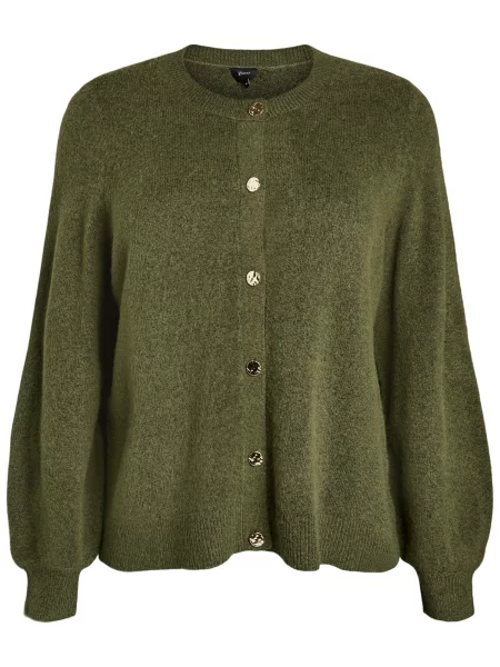 Zizzi Geacă tricotată Cavista amestecat verde