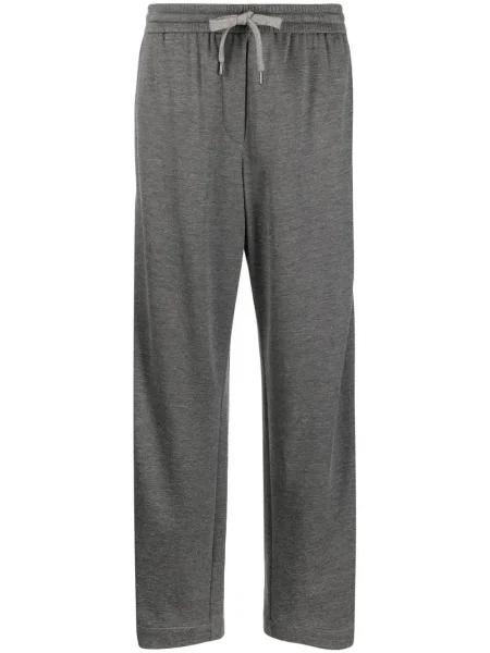 Pantaloni Brunello Cucinelli din jerseu alergare cu cordon