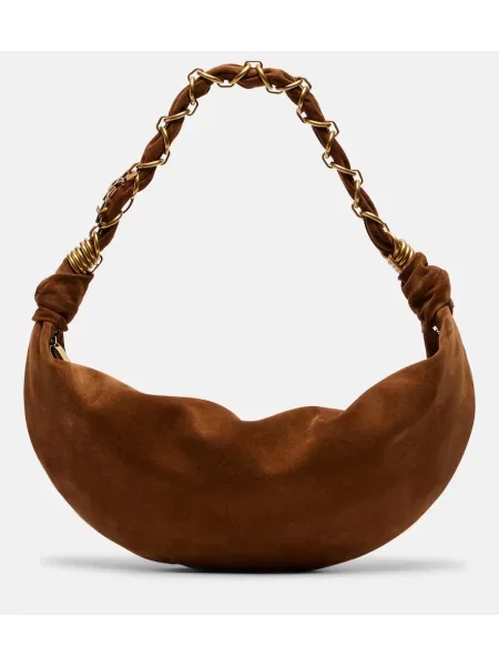 Geantă Saint Laurent din piele de căprioară maro