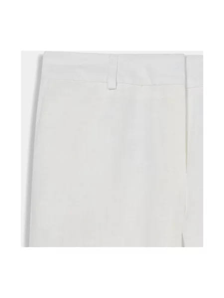 Lniane spodnie Brooks Brothers białe