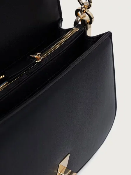 Tommy Hilfiger чанта crossbody дамска от имитация на кожа черно