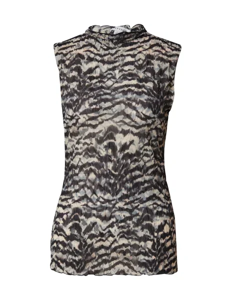 TOPSHOP Blúz világoskék / fekete / természetes fehér