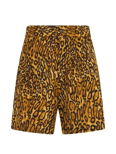 Pantaloni scurți Moschino cu imagine cu model leopard maro