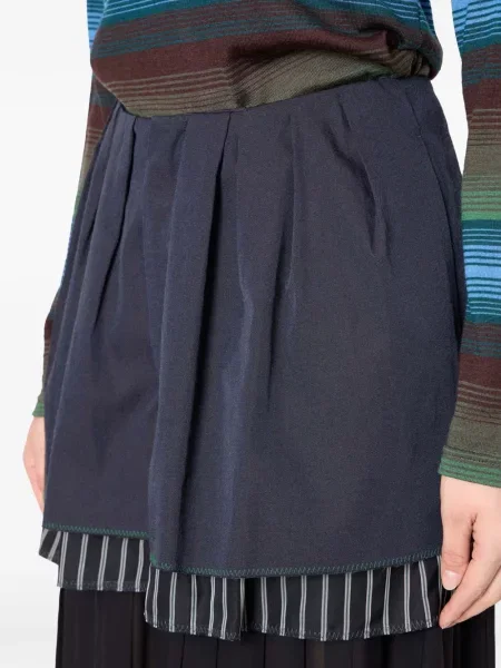 Pantaloni palazzo Kolor plisat albastru