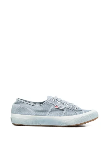 Sneakerși Superga cu șireturi din dantelă albastru
