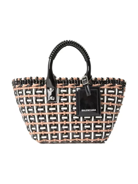 Lniana shopperka Balenciaga pleciona