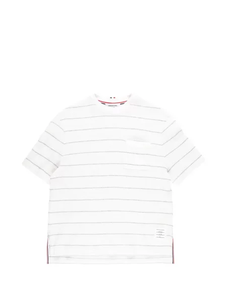 Tricou Thom Browne scurt alb