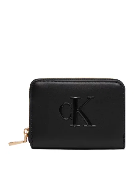 Portfel Calvin Klein elegancki skórzany czarny
