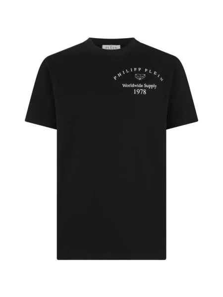 Tricou Philipp Plein din jerseu negru