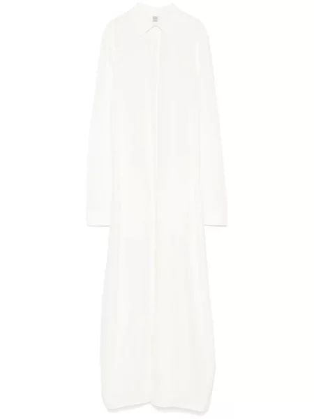 Maksi sukienka koszulowa Toteme garniturowa