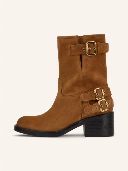 Chloé Botki Dakota braun brązowe